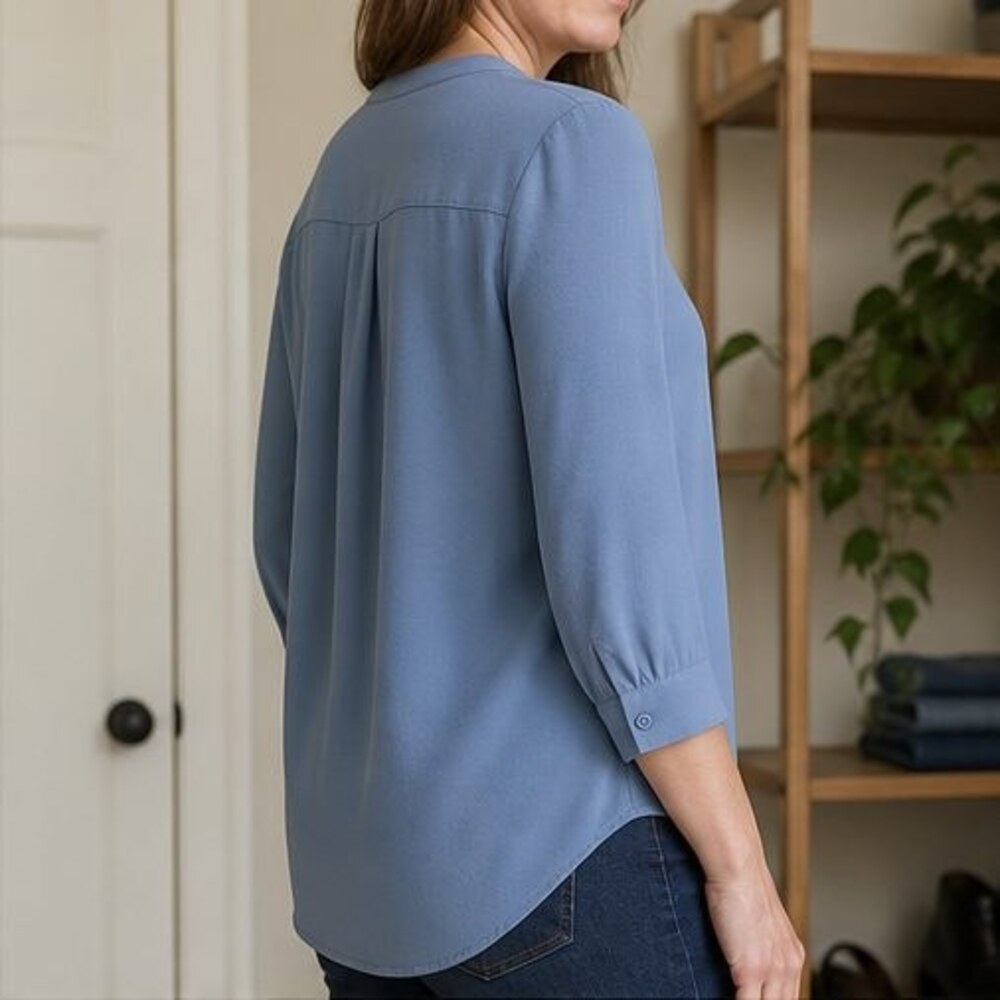 Blue Tunic Blouse - Picture 3 of 6